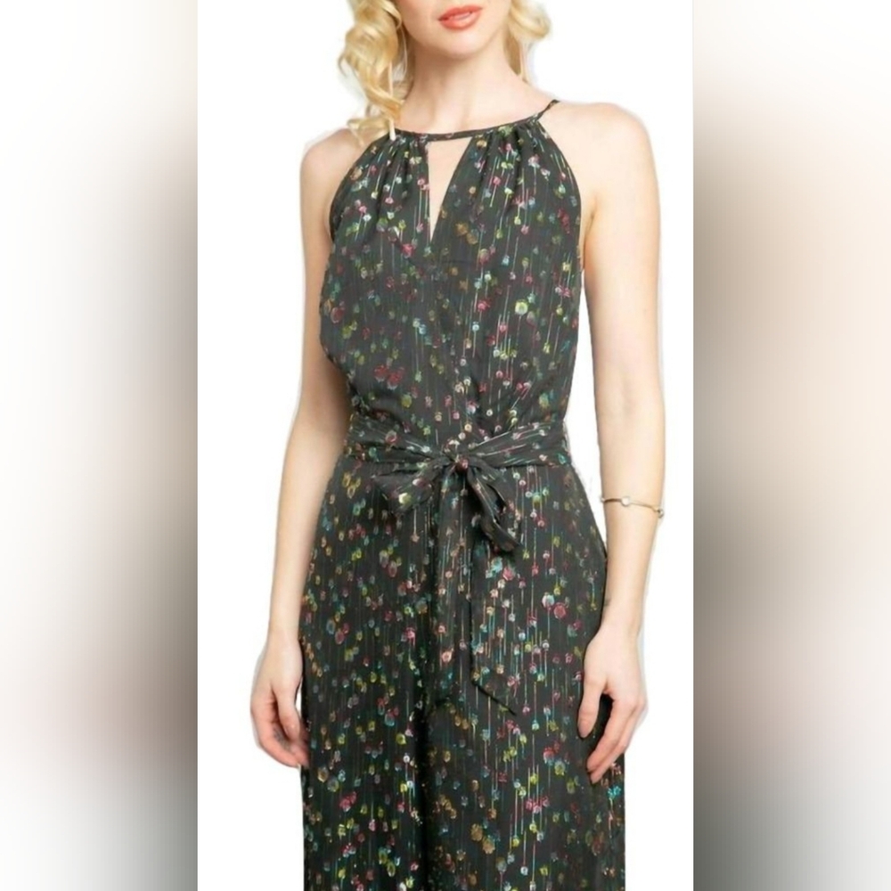Eva Franco Anthropologie Black With Colorful Dots Jumpsuit - Picture 3 of 9